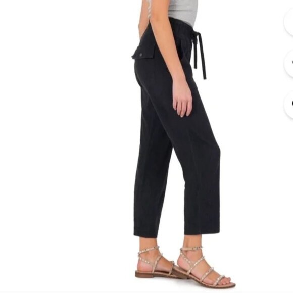 Kut From The Kloth Women's 2X Pull On Crop Pant Linen Rayon NWOT - Picture 2 of 8